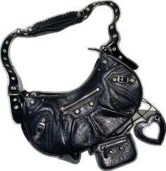 Edgy Black Shoulder Bag For Travel, Edgy Black Crossbody Bag, Edgy Crossbody Bags For Travel, Edgy Black Bags With Silver-tone Hardware, Edgy Black Bag With Silver-tone Hardware, Designer Black Saddle Shoulder Bag, Silver-tone Crossbody Shoulder Bag, Edgy Rectangular Shoulder Bag For Travel, Trendy Black Shoulder Bag With Gunmetal Hardware