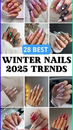 Christmas Nail Inspo Simple, Cute Christmas Nails, Christmas Nails Easy, Nail Design Inspiration, Winter Nail Designs