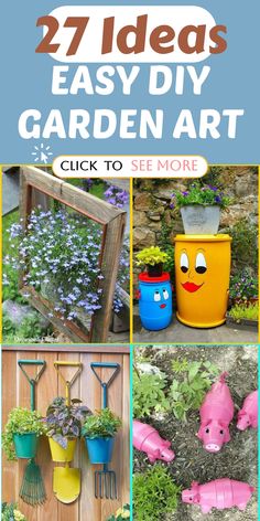 an image of garden art that is easy to make and looks great on the outside