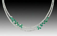 Emerald Dress Silver Jewelry, Diamond Necklace Set New, Trending Necklaces Diamond, Exquisite Luxury Diamond Necklace With Brilliant Cut, Diamond Gem Necklace, Luxury Elegant Pearl Necklace With Brilliant Cut, Side Brooch Diamond Necklace, Luxury Green Diamond Necklace, Elegant Jewelry Classy Diamond