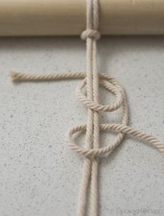 a close up of a rope on the floor