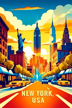 an image of the new york, usa poster