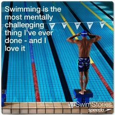 a man standing on top of a swimming pool