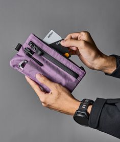 Rugged and compact, this clutch comes in weatherproof sailcloth fabric. Practical and functional, it allows you to keep your essentials always at hand.This clutch also comes with a detachable hand strap, so you can easily carry it when you need to. As a bonus, it comes with three external slots for additional space to carry a phone, pen, a small torch, etc. Diy Backpack, Compact Bag, Practical Bag, Sailing Outfit, Edc Gear, Photo Apps, Small Bags, Inside Pocket, Backpack Bags