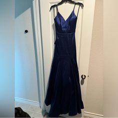 B Darlin navy gown with bow back Navy Gown, Bow Back, Women's Dress, Womens Dresses, Navy