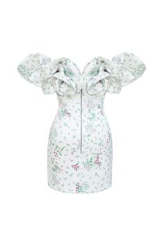 Embrace your femininity wearing our "Meringue" Floral Dress in mini length. Floral print creates such a pleasant and light vibes, flouncing on the top adds a little playfulness to the outfit. The corset makes the dress fit perfectly due to cups and bones. Made of dense fabric it holds its shape well and underlines the body shape. Lined. Satin Long Sleeve, Floral Mini Dress, Meringue, The Outfit, Body Shape, On The Top, Body Shapes, Black Floral, Dress Collection