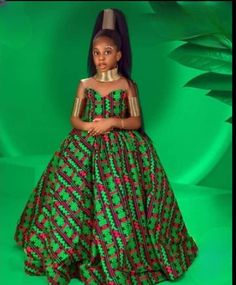 Searching for a bespoke beautiful African Girl Dress for your daughter's birthday, pageant, graduation and other social events? Search no more, you are at the right place.  This dress is beautifully handcrafted from the best of 100% African print fabric that can stand the test of time by our team of professional and experienced seamstresses. It is meticulously sewed with precision and attention to detail, ensuring a perfect fit and impeccable finish.  Ordering Process Kindly swipe left of the product picture to see pictures of available fabrics and sizes. Then select the number that corresponds to your fabric of choice and size from the fabric and size options before proceeding to payment. If need be, please measure and send her (Chest, Waist and Dress Length) measurement. It is a custom o Princess Style Green Ball Gown Dress, Princess Style Green Ball Gown For Pageant, Green Ball Gown For Dress-up, Green Ball Gown Dress For Dress-up, Fitted Green Ball Gown For Dress-up, Green Princess Dress For Pageant, Green Princess Dress For Pageants, Green Ball Gown Princess Dress For Party, Elegant Green Pageant Dress For Dress-up