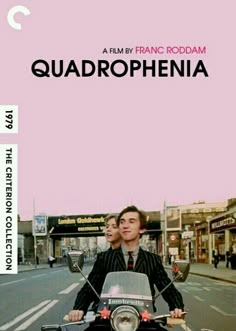 the movie quadrophenia features two men on a motorcycle and one is riding down the street