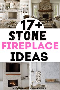 stone fireplace ideas for the living room and kitchen