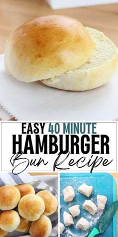 easy 40 minute hamburger bun recipe with step by step instructions to make it at home