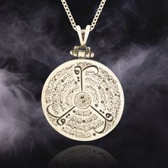 Material : 925 Sterling Silver Production Method : Handmade Product Weight : 11,57 Grm (± %5 ) Chain Length : 55 Cm Pendant Width x Length : 2,2 x 2,2 Cm Symbolic Ceremonial Medallion Jewelry, Symbolic Medallion Jewelry For Ceremonial Occasion, Spiritual Engraved White Gold Jewelry, Engraved Spiritual White Gold Jewelry, Engraved White Gold Spiritual Jewelry, Symbolic Ceremonial Necklace With Locket, Symbolic Ceremonial Locket Necklace, Symbolic Locket Necklace For Ceremonial Use, Symbolic Ceremonial Jewelry Nickel Free