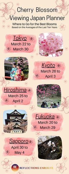 the cherry blossom viewing japan planner