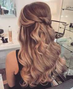 39 Gorgeous Half Up Half Down Hairstyles - Fabmood | Wedding Colors, Wedding Themes, Wedding color palettes Lush Hair, Hairstyles Theme, Fancy Hair, Braided Half Up, Formal Hair, Long To Short Hair