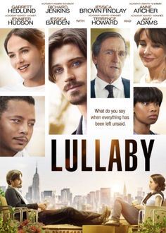 a movie poster for the film lullaby with many people sitting in chairs and looking at each other