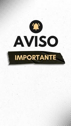 the logo for aviso importante is shown in black and gold on a white background