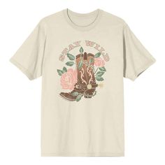 Step into adventure with this Vintage Country apparel, capturing the essence of untamed wilderness and natural beauty. Delicate pink roses gracefully entwine around a rugged boot, accented by bold "Stay Wild" lettering. Crafted from premium materials, this shirt offers both comfort and durability, allowing you to embrace your wild side wherever you go. For easy maintenance, simply machine wash it on cold with like colors and tumble dry on low heat. Country Apparel, Rugged Boots, Wild Country, Cowboy Shirt, Stay Wild, Cowboy Boot, Vintage Country, Country Outfits, Casual Fits