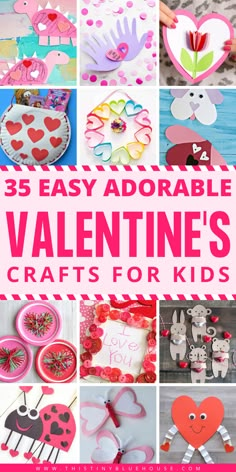 valentine's crafts for kids with the title 3 easy adorable valentine's crafts for kids