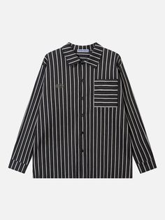 Aelfric Eden Vintage Stripe Long Sleeve Shirt Strip Blouse, Top Streetwear Brands, Stripe Long Sleeve, Clothing Details, Top Streetwear, Striped Long Sleeve Shirt, Clothes Shopping, Street Style Outfit, Online Shopping Clothes