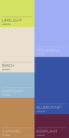 the color scheme for different types of paint