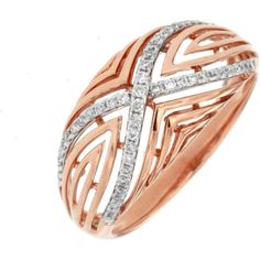 Royal 14K Rose Gold Diamond Ring - Timeless Romance Exquisite Rose Gold Ring With Pave Setting, Rose Gold Round Cut Diamond Ring With Pave Setting, Elegant Rings With Pave Setting, Rose Gold Diamond Ring With Pave Setting, Exquisite Rose Gold Rings For Formal Occasions, Rose Gold Diamond Rings With Pave Setting, Luxury Diamond Ring With Elegant Design, Elegant Diamond Ring With Accents, Luxury 14k Rose Gold Diamond Ring With Accents