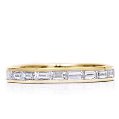 Statement piece, this baguette eternity band is beautiful on it's own or paired with an engagement ring.  This ring stuns when worn with a 3 stone ring. Baguette Eternity Band, 3 Stone Ring, Diamond Eternity Band, 3 Stone Rings, Jewel Box, Eternity Band Diamond, Diamond Eternity, Eternity Band, Baguette Diamond