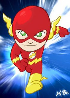 the flash is flying through the air with his arms spread out and eyes wide open