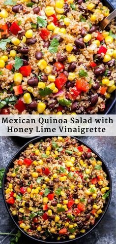 mexican quinoa salad with honey lime vinaicette