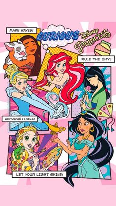 an image of disney princesses and their names