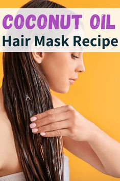 For Smooth And Silky Hair, Smooth And Silky Hair, Coconut Oil Hair Mask Diy, Hair Mask For Dandruff, Coconut Hair Mask, Egg Hair, Egg Hair Mask, Coconut Oil Mask, Hair Mask Diy