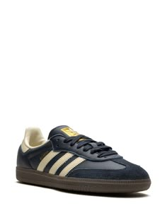 Adidas Samba OG "Navy" Sneakers - Farfetch Blue Adidas Shoes, Navy Blue Adidas, Navy Sneakers, Adidas Samba Og, Iconic Bags, Swag Shoes, Tube Socks, Adidas Samba Sneakers, Sneakers Blue