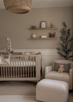 Gemma Louise Miles, Nursery Details, Beige Nursery, Small Baby Room, Changing Basket, Wimborne White, Nursing Room, Cozy Baby Room, Baby Nursery Inspiration