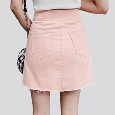 Level up your city trend with the 2023 Summer Collection's mini denim skirt! This high-waisted skirt expertly combines the modern with the vintage with its unique zipper and buttons closure. From coffee dates to outdoor events. make a statement and stand out in any crowd.Why You'll Fall In Love: Vintage Style: Reimagine the glory of the past with this denim skirt. which effortlessly combines vintage style with modern flair. Unique Closure: A harmonious blend of a zipper and buttons closure ensur Mini Denim Skirt, Skirt With Buttons, Blue White And Black, Love Vintage, Denim Fabric, Chic Look, Summer Collection, Timeless Pieces, Denim Skirt