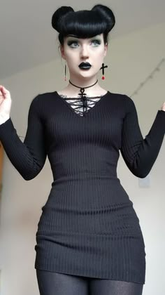 Long Hair Edgy, Gothic Hairstyle, Bold Hairstyles, Dark Waves, Embrace Your Dark Side, Intricate Braids, Casual Goth, Unique Looks