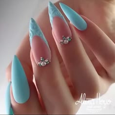 Stilleto Nails Designs, Ombre Nail Art Designs, Aqua Nails, Chic Nail Art, Vintage Nails, Long Nail Designs, Stylish Nails Designs, Facebook Pixel