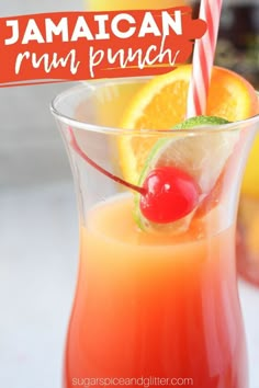 Jamaican Rum Punch, Jamaican Drinks, Caribbean Sunset, Alcoholic Punch Recipes, Punch Cocktails