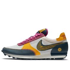 Nike Daybreak Type Dia de Muertos Deep Ocean/Sail/University Gold/Cactus Flower Marathon Running Shoes/Sneakers Nike Daybreak, Sneaker Heads, Average Joe, Cool Sneakers, Nike Blazers Mid, Marathon Running Shoes, Deep Ocean, Marathon Running, Latest Sneakers