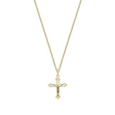 The Pointed Edge Crucifix NecklaceLength: 20"Metal: Sterling Silver 18kt Gold Vermeil M Jewelers, Crucifix Necklace, Gold Vermeil, Silver Gold, Gold Necklace, Pendant Necklace, Necklaces, Sterling Silver, Pendant