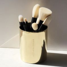 Makeup Brush Holder | Westman Atelier– Westman Atelier Lip Gloss And Mascara, Bronzer Application, Gucci Westman, Westman Atelier, Rose Lip Balm, Makeup Tray, Beauty Organization, Vanity Accessories, Makeup Brush Holder