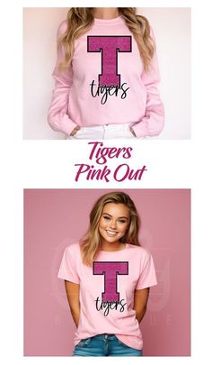 Need support your team this is customized mascot pink out shirt, buy for cheer, dance, team group or just for yourself.  Customize to your own team!    In the personalization box place letter and team mascot name for your shirt! **NOTE IMPORTANT** If you would like to add name and number or anything to back please add the link below to your cart as well.  Thank you! https://www.etsy.com/OffthehookboutiqueCo/listing/1275912718/add-on-print-to-existing-order?utm_source=Copy&utm_medium=ListingManag Pink Crew Neck T-shirt For Game Day, Pink Varsity Tops For Game Day, Pink Team Spirit Tops For Game Day, Team Spirit Pink Tops For Game Day, Pink Game Day Top With Team Spirit, Pink Team Spirit Game Day Top, Pink Tops For Game Day With Team Spirit Style, Pink Crew Neck T-shirt For Sports Events, Pink Long Sleeve Tops For Game Day