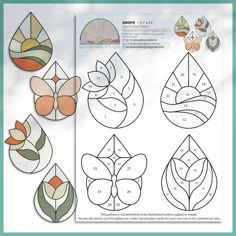 an image of paper cut outs with flowers and leaves