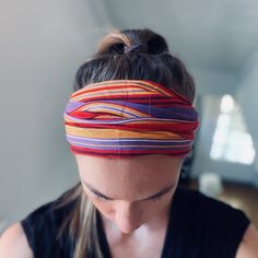 Striped Kikoy Wide Headband Stylish Headbands, Wide Headband, African Fabric, Fashion Statement, Hand Sewing