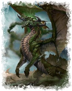 Green Dragon Dnd Green Dragon, Dnd Green, Dragon Dnd, Elemental Dragons, Dnd Creatures, Monster Pictures, Monster Artwork, Creature Fantasy, Creature Inspiration