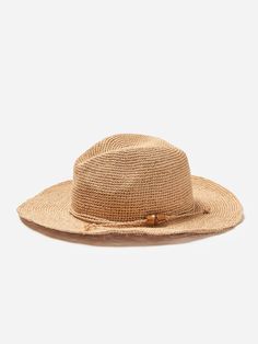 Our open weave straw hat makes the perfect beach companion. | J.McLaughlin Women's Maribel Raffia Hat Natural