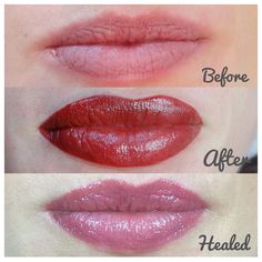 Permanent makeup lips Permanent Makeup Lips, Makeup Bibir, Lip Color Tattoo, Tattoo Lipstick, Pmu Lips, Make Up Factory, Lip Permanent Makeup, Day Eye Makeup, Lip Blushing