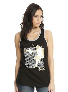 Breath Of The Wild Gold Foil Tank Top ~ $26 ~ Legend of Zelda Gifts! Dark Link, Wild Logo, Girls Tank Top, Link And Zelda