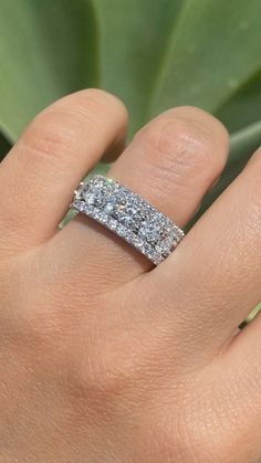 Up for sale is a Beautiful Diamond Round Brilliant Cut 3 Row Prong Eternity Band 6.00CT T.W. is for a Size 7 Specifications: -Model #: MC-R5955 -Metal Types Available: Platinum, 18K, 14K White Gold, Yellow Gold, Rose Gold -Band Width: 8 MM -Gold Weight: 10.5 Grams (Approximate weight depending on finger size) -Total Diamond Weight Varies on Finger Size: For Size 6 : 6.00 Carats ( Center 0.25CT Each ) -Color: F -Clarity: SI The Stone count and carat shown here are approximate. They will slightly Rose Gold Diamond Ring, Diamond Jewel, Rose Gold Band, Fine Jewels, Diamond Eternity, Diamond Wedding Band, Eternity Band Diamond, Rose Gold Engagement Ring, Eternity Band