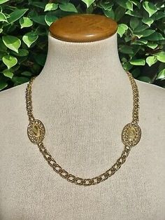 Chain Necklace Gold, Antique Jewelry Necklace, Gold Medallion, Chain Fashion, Necklace Gold, Vintage Watches, Antique Jewelry, Ebay Finds, Vintage Antiques