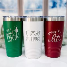 Christmas Laser Engraved Tumbler - Barn Street Designs Glass Laser Engraving, Glass Laser Engraving Ideas, Laser Engraved Tumblers, Engraved Tumbler Ideas, Laser Engraved Cheese Board, Laser Engraved Christmas, Engraved Christmas Gifts, Tumblers Ideas, Laser Engraved Metal