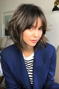 Modern Shag Haircut, Balayage Bob, Short Shag Haircuts, Short Shag Hairstyles, Bob Hairstyles With Bangs, Shaggy Bob, Fishtail Braid, Fringe Hairstyles