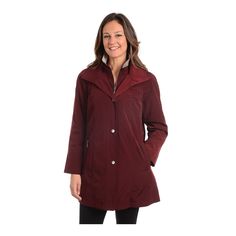 A cool weather must-have. Get through chilly days in total comfort wearing this women's Fleet Street hooded jacket.PRODUCT FEATURESRemovable hoodSnap & zip frontLong sleevesLined 2 outer pockets1 inner pocketFIT & SIZING32-in. approximate length from shoulder to hemDesigned to hit above the kneesMidweightFABRIC & CAREShell & lining: polyesterMachine washImported Size: Small. Color: Merlot. Gender: female. Age Group: adult. Material: silk. Fall Windbreaker With Fleece Lining For Cold Weather, Weatherproof Raincoat For Cold Weather In Fall, Casual Fleece-lined Raincoat For Cold Weather, Casual Raincoat With Fleece Lining For Cold Weather, Fall Travel Outerwear With Double-lined Hood, Solid Winter Outerwear For Travel, Fall Weatherproof Windbreaker, Winter Travel Outerwear, Fall Windbreaker With Double-lined Hood For Cold Weather